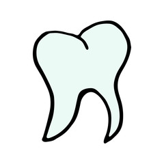tooth Icon  isolated on white background