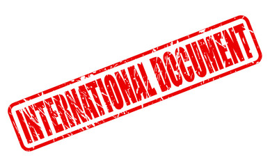 INTERNATIONAL DOCUMENT red stamp text