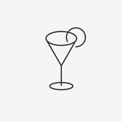 glass with lemon icon