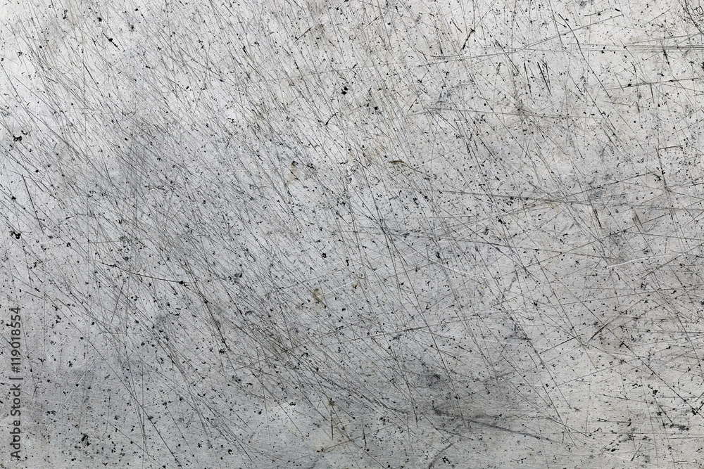 Poster scratches on steel for pattern and background