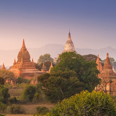 Temples of Bagan during sunrise, Myanmar