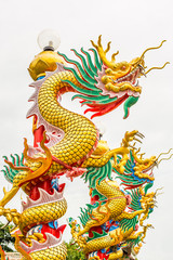 Golden Dragon in Chinese temple
