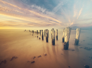sunset over the sea