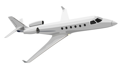 White jet airplane
