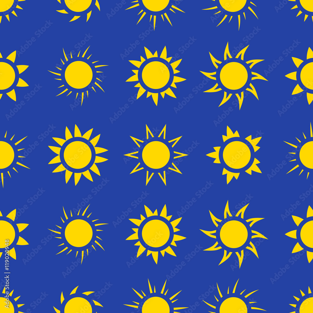 Canvas Prints suns in the sky seamless pattern