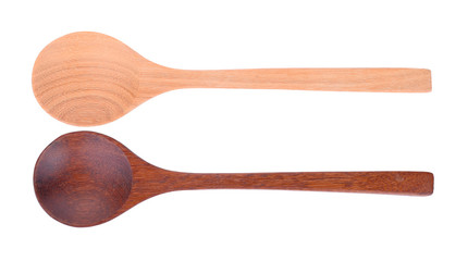 wood spoon isolated on white