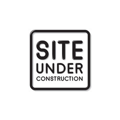 Site under construction sign. Vector illustration EPS 10 isolated on white background