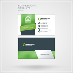 Business Card Vector Template. Personal Visiting Card with Company Logo. Clean Flat Design. Vector Illustration