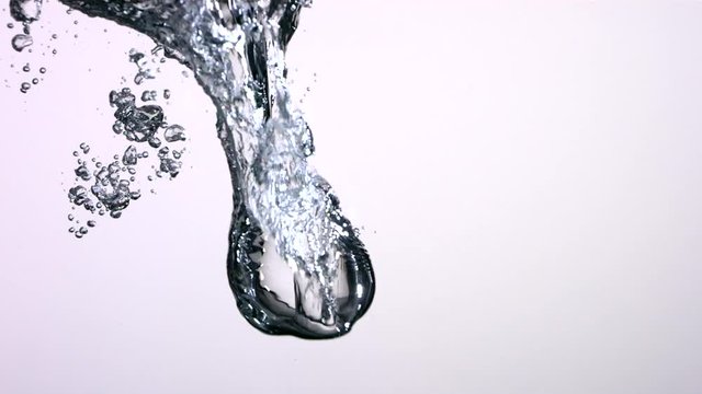 Slow motion shot of water texture