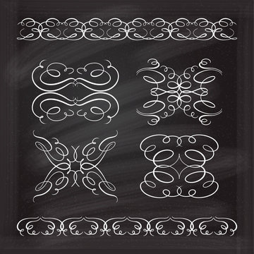 Vector calligraphic design elements.