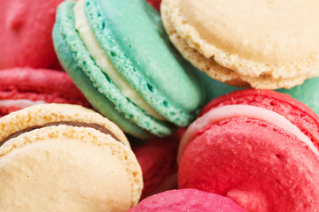 Set of delicious macaroons