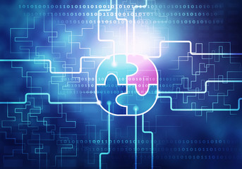 Curcuit board background . Mixed media