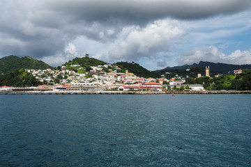 Fototapeta na wymiar Segeln in den Kleinen Antillen - Grenada - Saint George