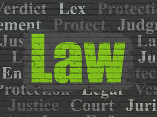 Law concept: Law on wall background