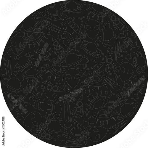 "Concept logo on the space theme" Stock image and royalty-free vector