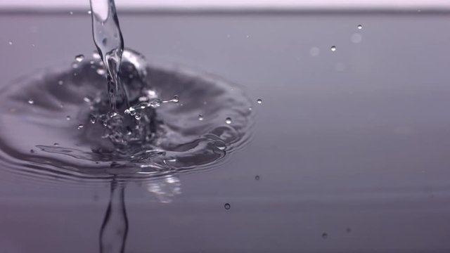 Slow motion shot of water texture