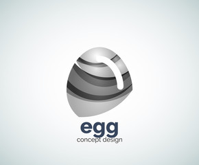 Vector egg logo template