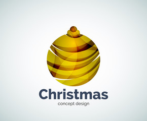 Vector Christmas ball logo template