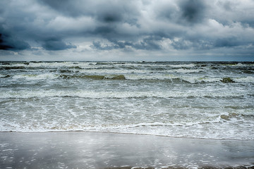 stormy sea and cloudy sky, hdr image