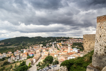 Fototapeta na wymiar Panorama di Calitri Visto dal Castello