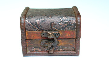 Treasure box on white