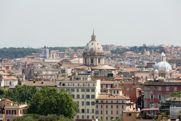 Fototapeta na wymiar view of Rome from Janiculum Hill, Italy