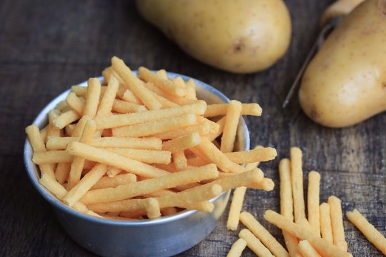 french fries with potatoes