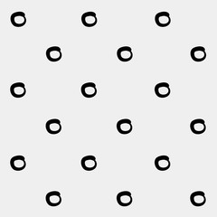 Minimal monochrome handwritten pattern dots, rounds
