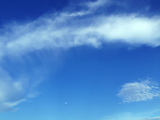 Beatiful Blue Sky with Blow Clouds