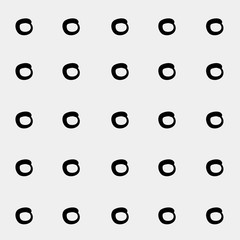 Minimal monochrome handwritten pattern dots, rounds