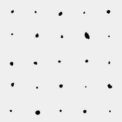 Minimal monochrome handwritten pattern dots, rounds