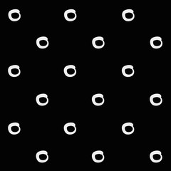 Minimal monochrome handwritten pattern dots, rounds