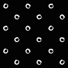 Minimal monochrome handwritten pattern dots, rounds