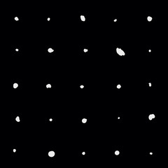 Minimal monochrome handwritten pattern dots, rounds