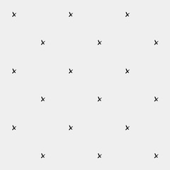 Minimal monochrome hand drawn pattern cross