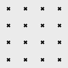 Minimal monochrome hand drawn pattern cross