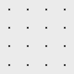 Minimal monochrome hand drawn pattern cross