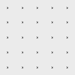 Minimal monochrome hand drawn pattern cross