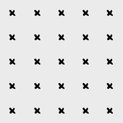 Minimal monochrome hand drawn pattern cross