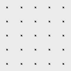Obraz premium Minimal monochrome hand drawn pattern cross