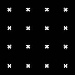 Minimal monochrome hand drawn pattern cross