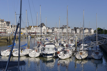 Port of La Baule Escoublac in France with Le Pouliguen in the background