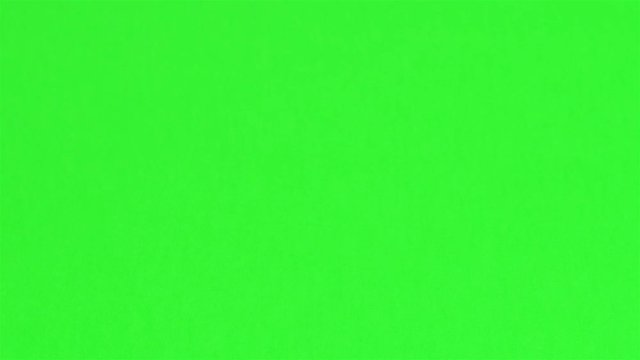 Triangular stamp. Close up. Green screen