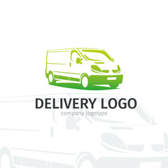 Car repair or delivery service label. Vector logo design template.


