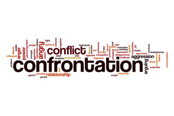 Confrontation word cloud