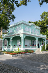 portuguese colonial mansions in taipa area of macao macau china