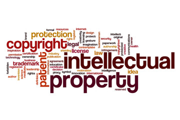 Fototapeta na wymiar Intellectual property word cloud
