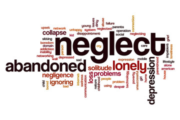Neglect word cloud