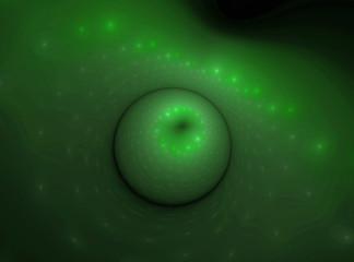 Abstract circle green fractal