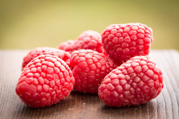 fresh summer berries, healthy food on table